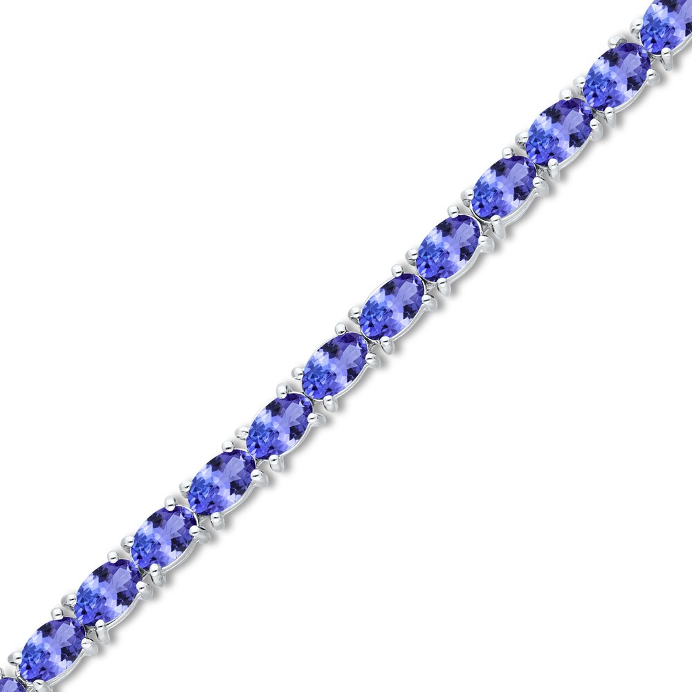 Kallati Natural Tanzanite Bracelet 14K White Gold 7\" wThXTCVj