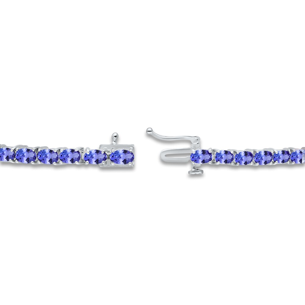 Kallati Natural Tanzanite Bracelet 14K White Gold 7\" wThXTCVj