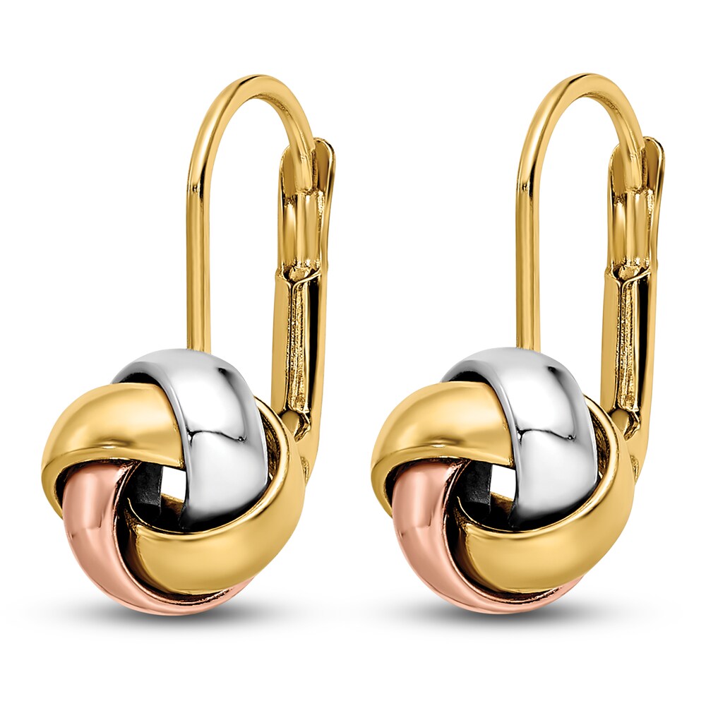 Love Knot Earrings 14K Tri-Tone Gold wwuVy2nJ