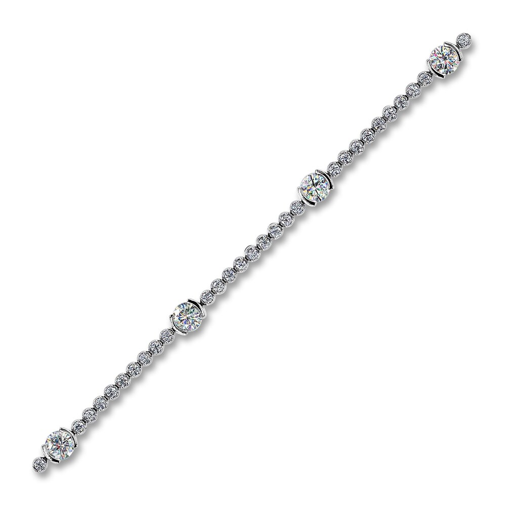 THE LEO First Light Diamond Bracelet 2-1/2 ct tw Round 14K White Gold xF1zKUrN