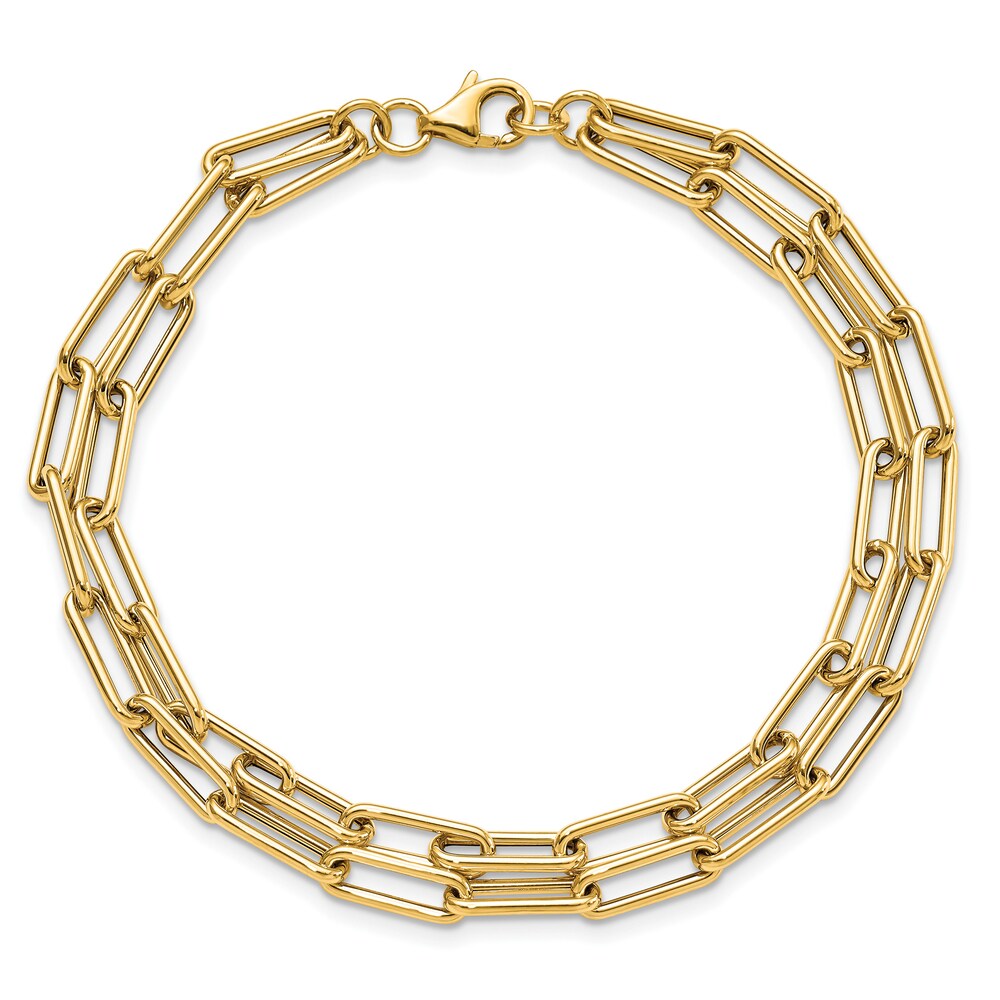 Double-layer Link Bracelet 14K Yellow Gold xWUiU9MT