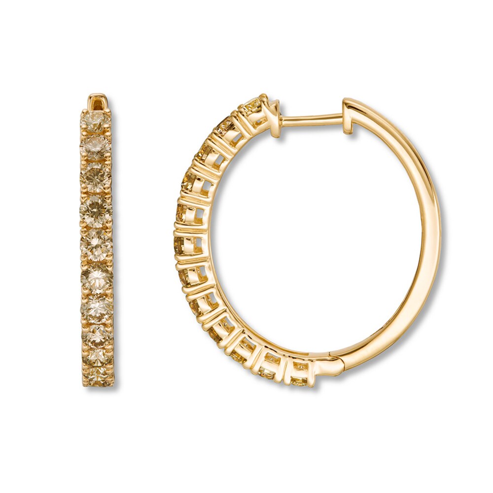 Le Vian Diamond Hoop Earrings 2 carats tw 14K Honey Gold y9MICcxL [y9MICcxL]