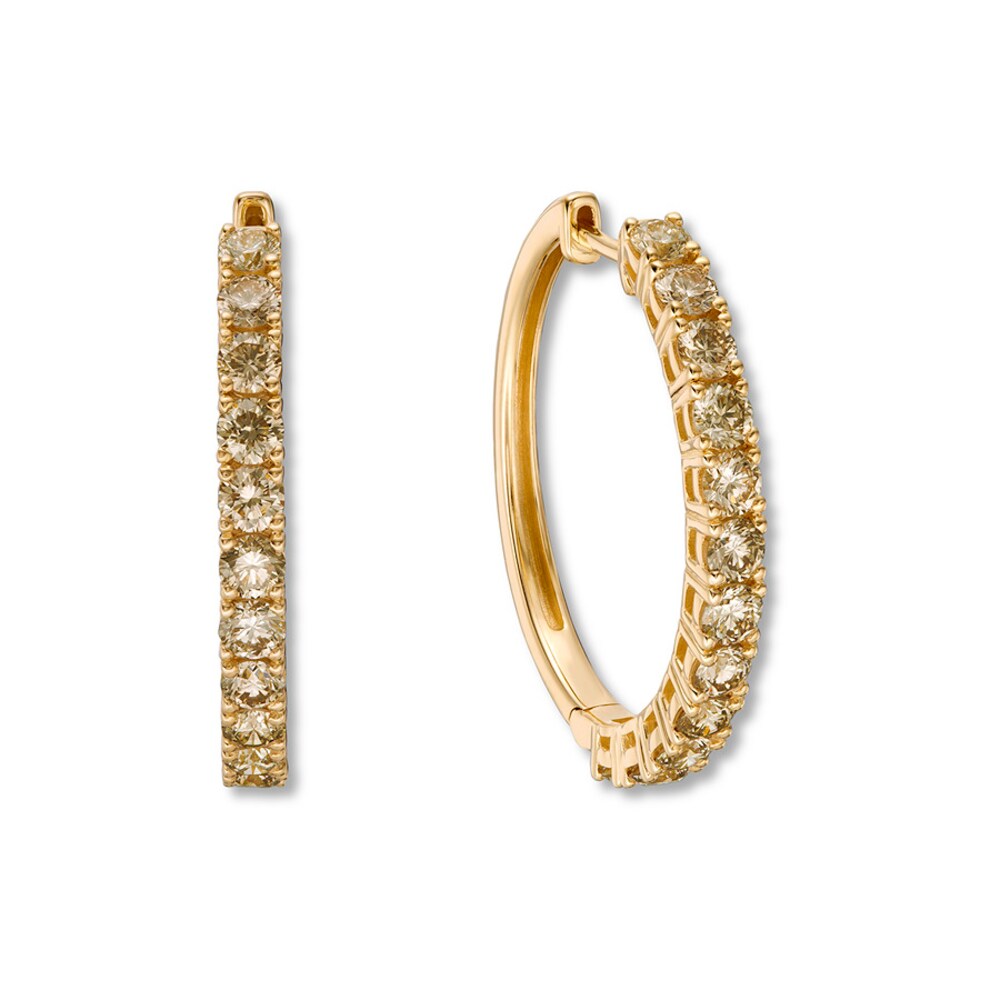 Le Vian Diamond Hoop Earrings 2 carats tw 14K Honey Gold y9MICcxL