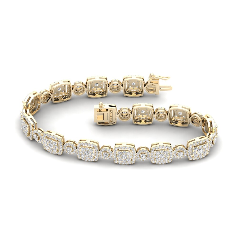 Diamond Bracelet 4 ct tw Round 10K Yellow Gold yeJnXO16