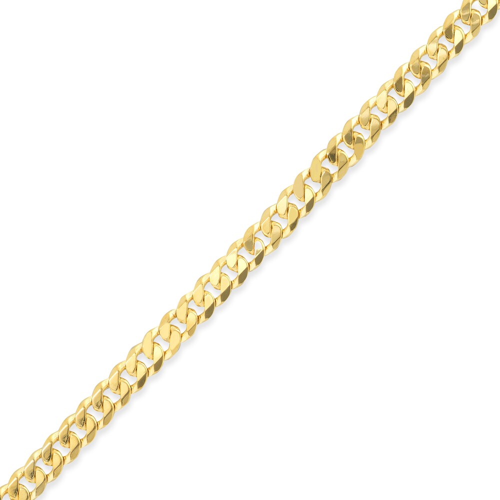 Men\'s Round 3.1mm Cuban Chain Bracelet 14K Yellow Gold 7.25\" yoeYzzY4