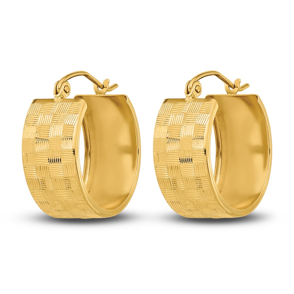 Twisted Hoop Earrings 14K Yellow Gold 19mm yrN2fzak
