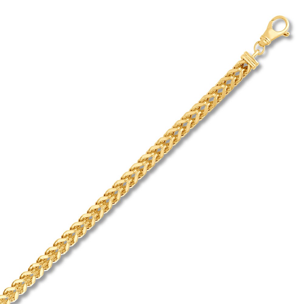 Franco Link Chain Bracelet 14K Yellow Gold 8.47\" ysZnRTzM