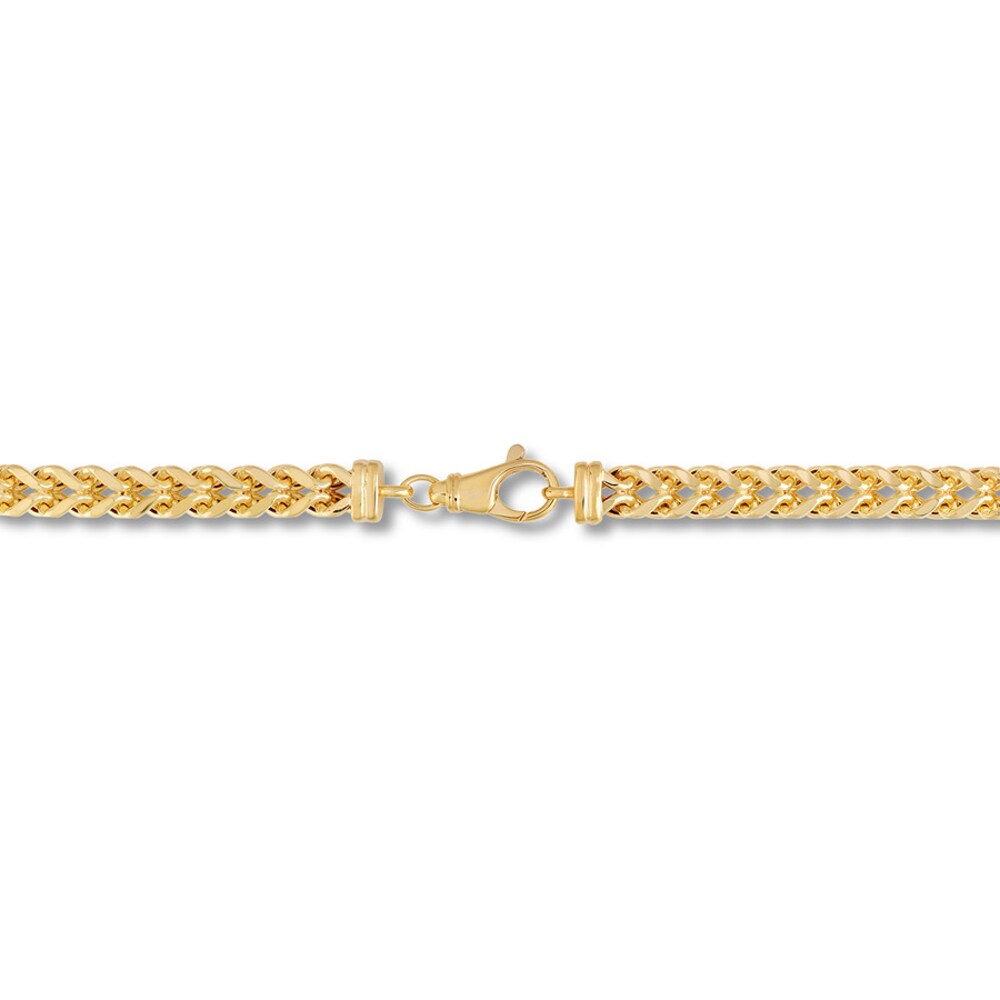 Franco Link Chain Bracelet 14K Yellow Gold 8.47\" ysZnRTzM