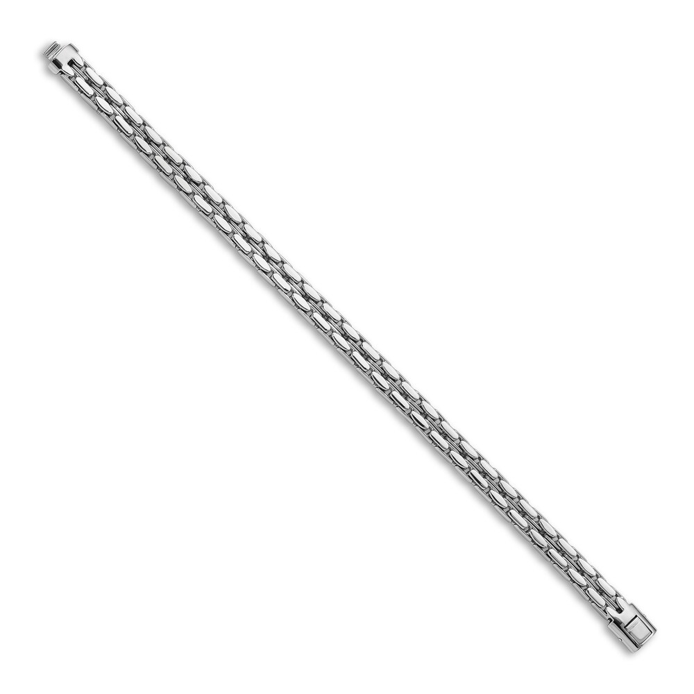 Men\'s Polished Chain Bracelet 14K White Gold 7.2mm 8.5\" zOD1wdGm