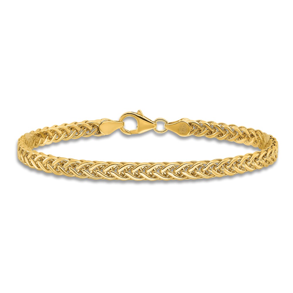 High-Polish Link Bracelet 14K Yellow Gold 7.5\" zT4c7WZx