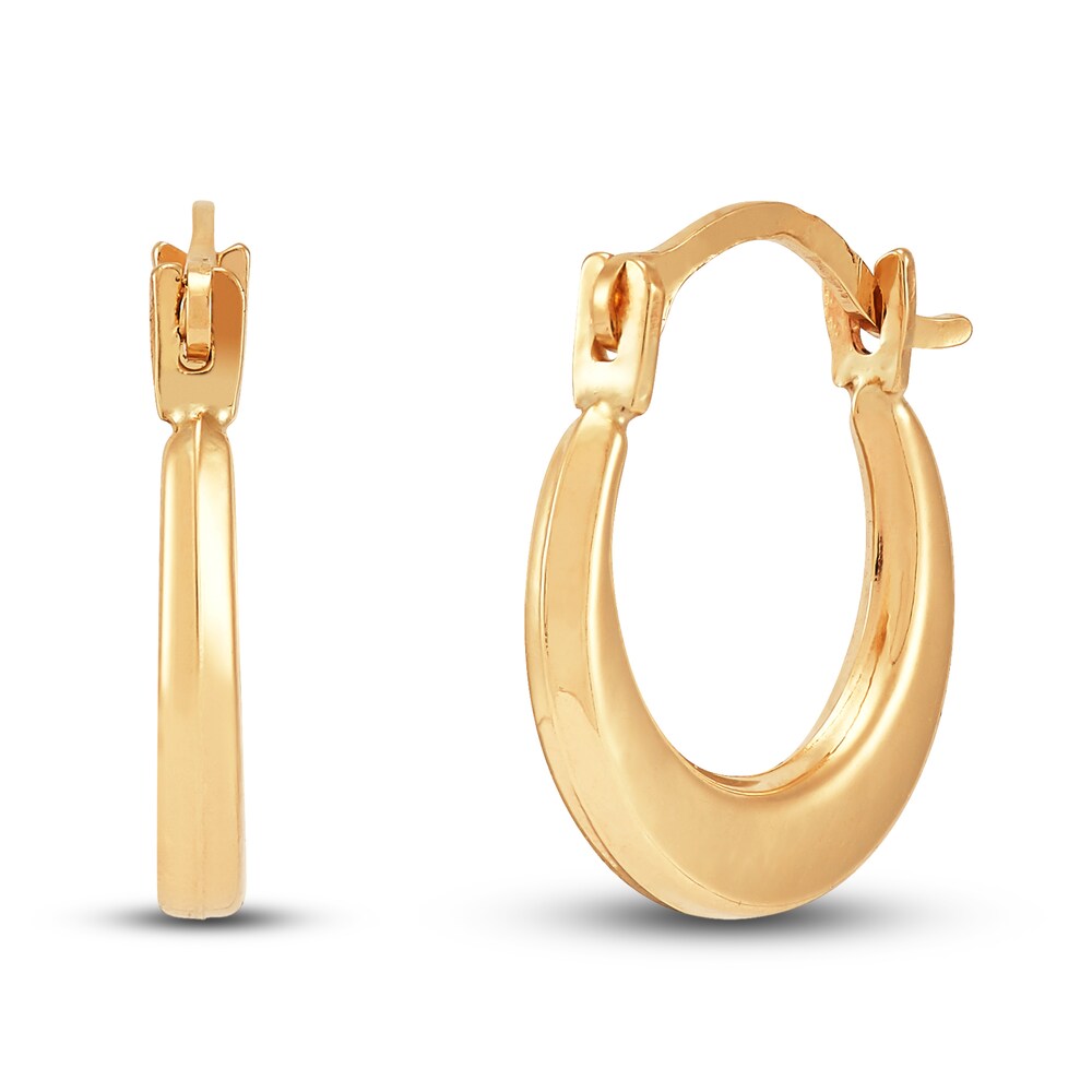 Children\'s Hoop Earring Set 14K White/Yellow Gold zXl460Hg