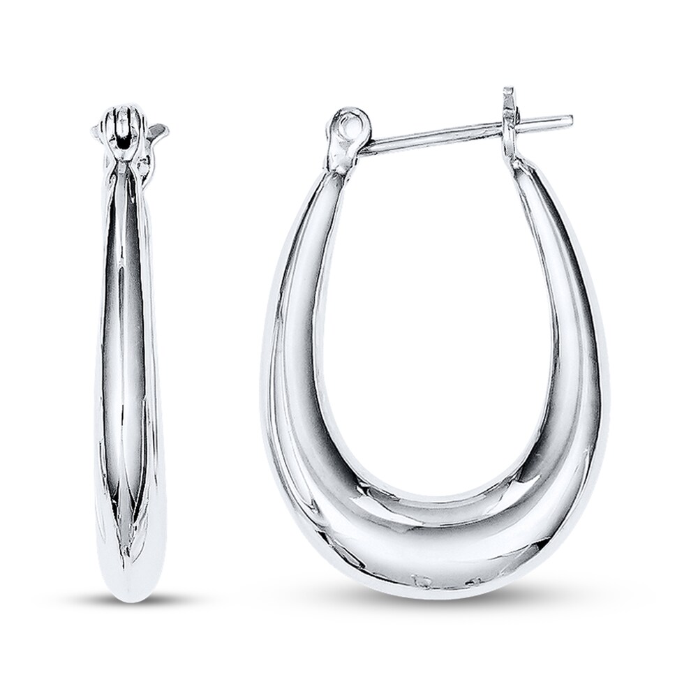 Oval Hoop Earrings Sterling Silver zbnYrTQe