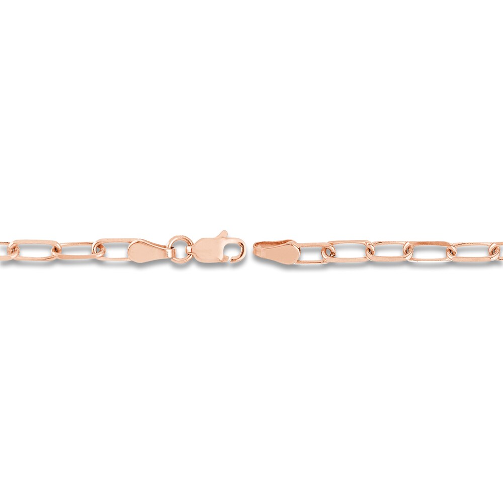 Paper Clip Chain Necklace 14K Rose Gold 20\" 1cjo8mh4
