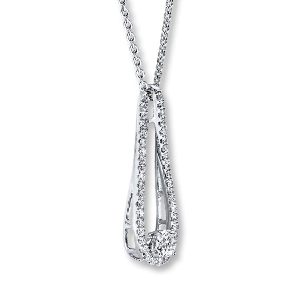 Hearts Desire Necklace 3/4 ct tw Diamonds 18K White Gold 1d9h9pBc