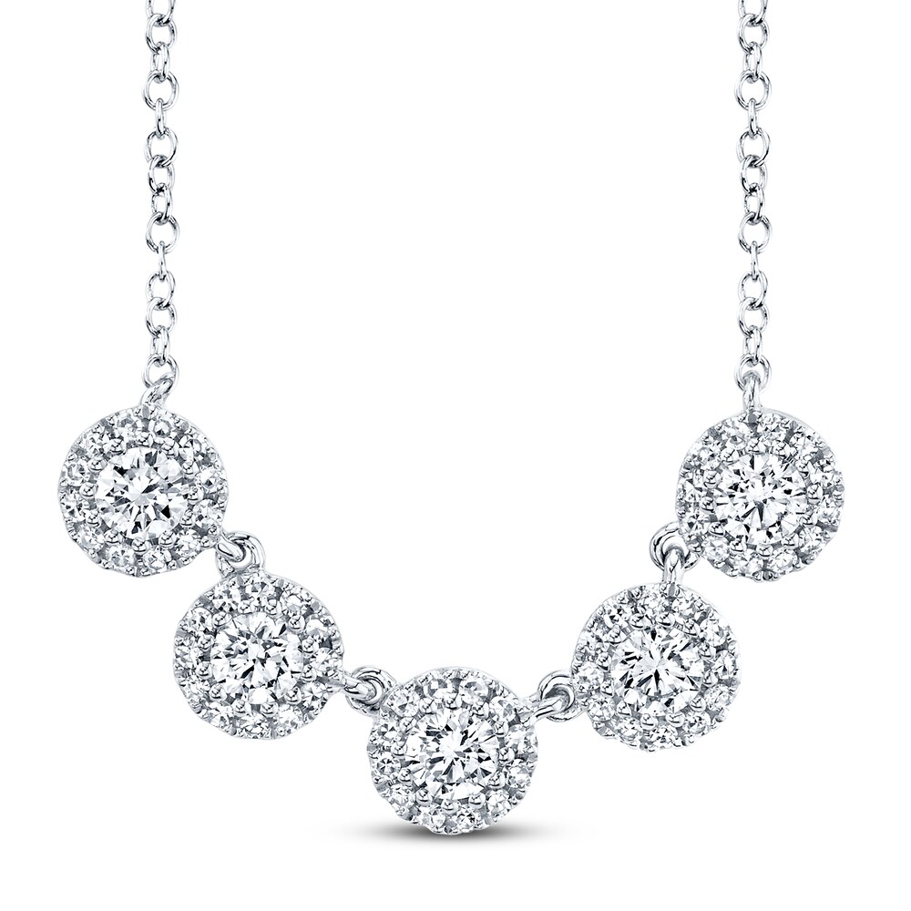 Shy Creation Diamond Necklace 1/2 carat tw 14K White Gold SC55004004V2 2OMcryfe [2OMcryfe]