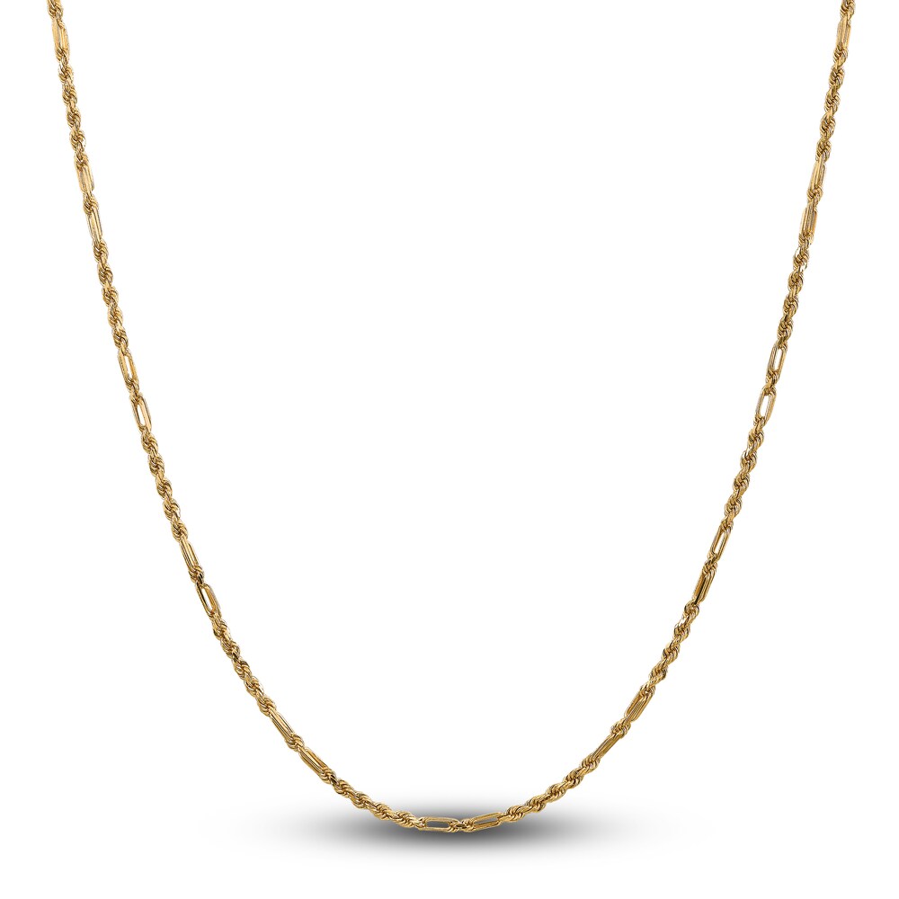 Diamond-Cut Rope Chain Necklace 14K Yellow Gold 22\" 2.5mm 2Wlfj5Ed