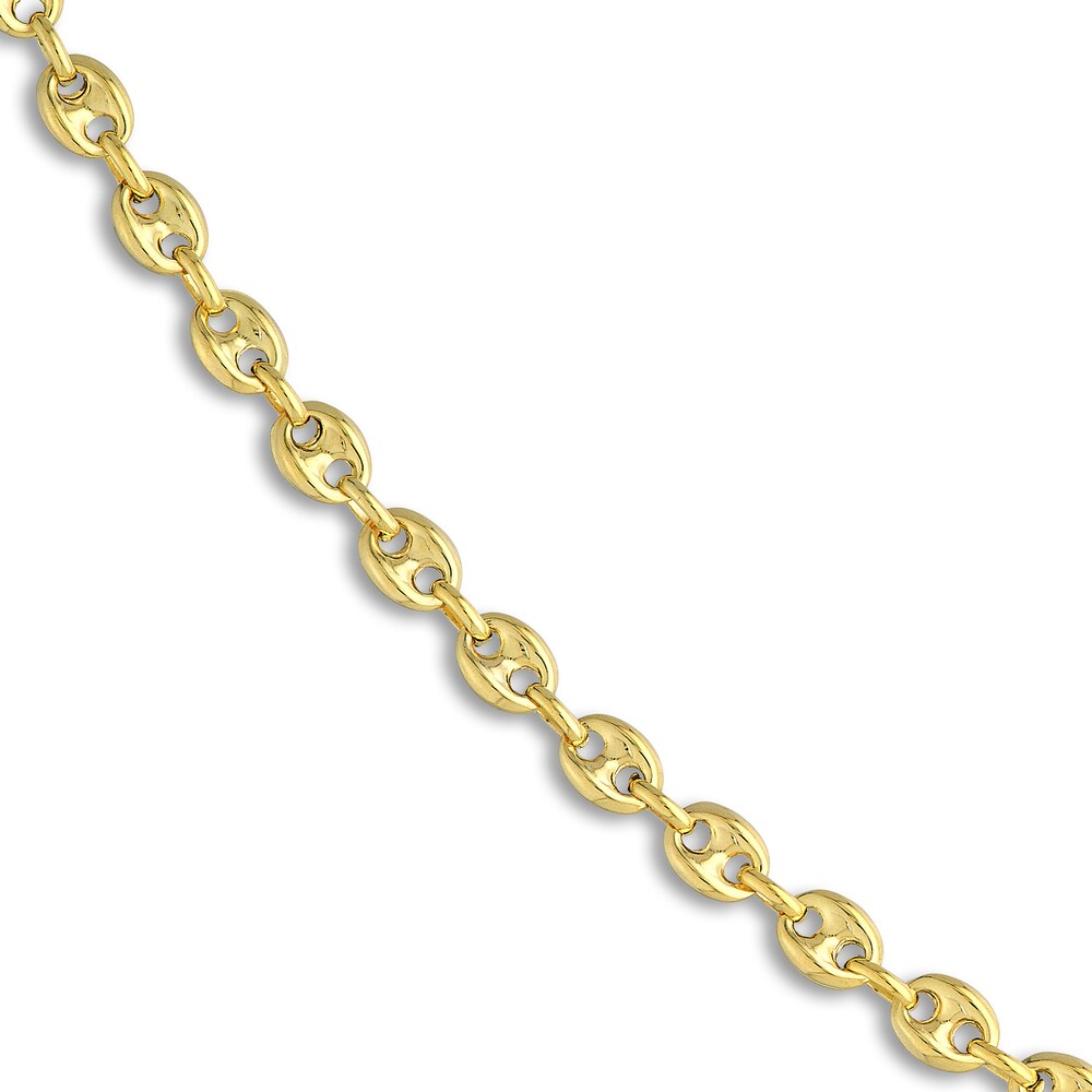 Puffy Mariner Link Necklace 14K Yellow Gold 20\" 38bJTIqt