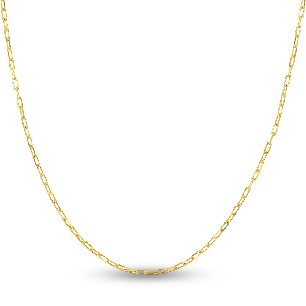 Paper Clip Chain Necklace 14K Yellow Gold 16\" 3YbI1Y1u