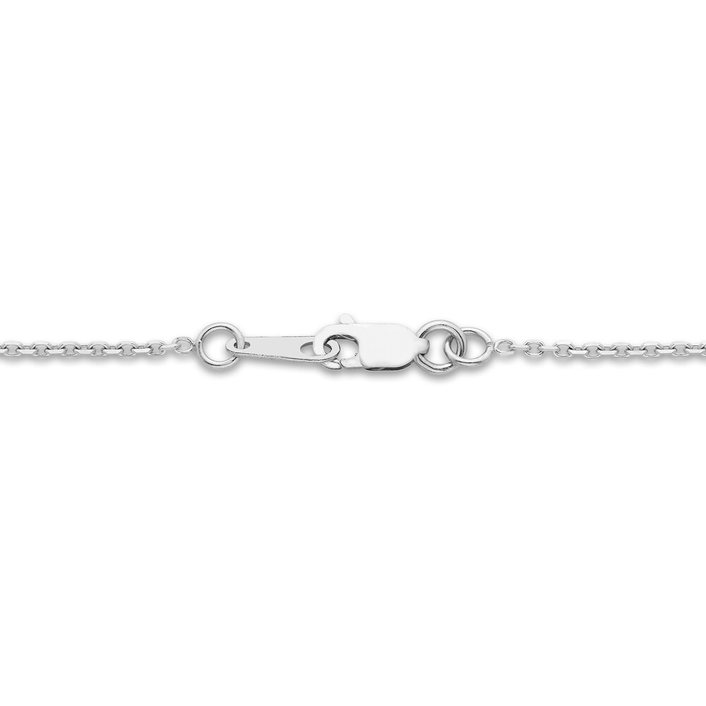 Diamond Letter B Pendant Necklace 1/10 ct tw Round 10K White Gold 3YdorMAh