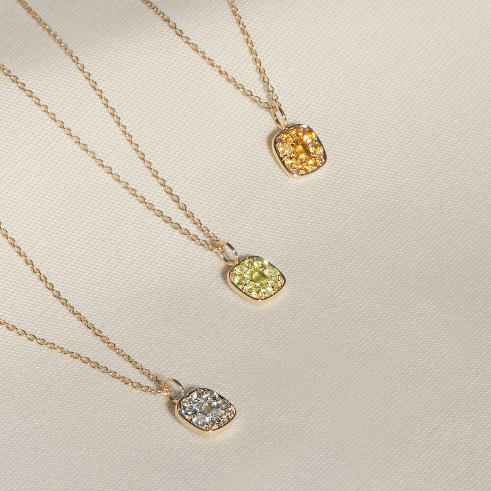 Juliette Maison Natural Peridot Pendant Necklace 10K Yellow Gold 4415DTlv