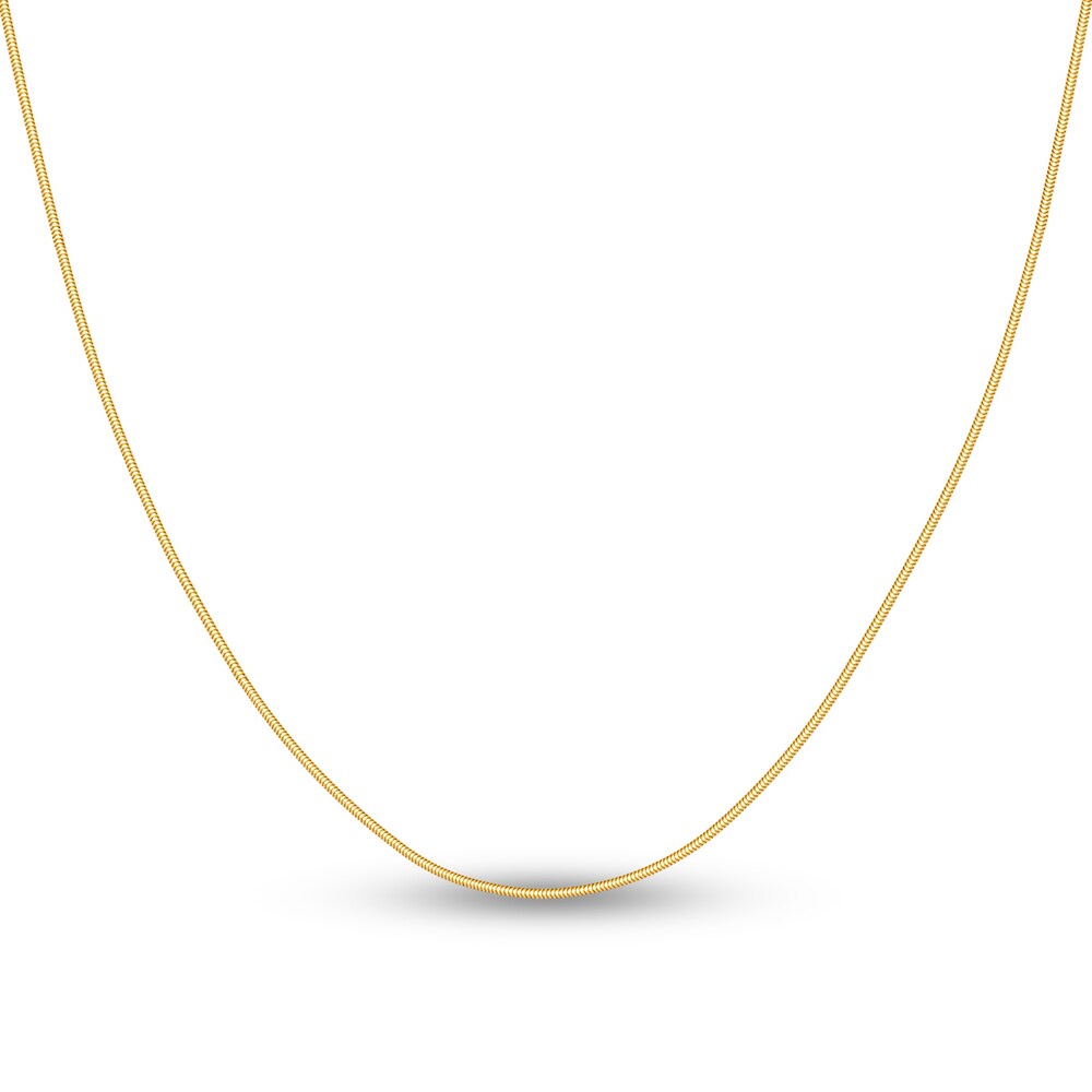 Hollow Snake Chain Necklace 14K Yellow Gold 20\" 4CXdqtxe