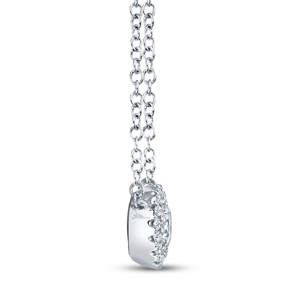 Shy Creation Diamond Necklace 1/4 ct tw 14K White Gold SC55005792 4NqkFBZZ