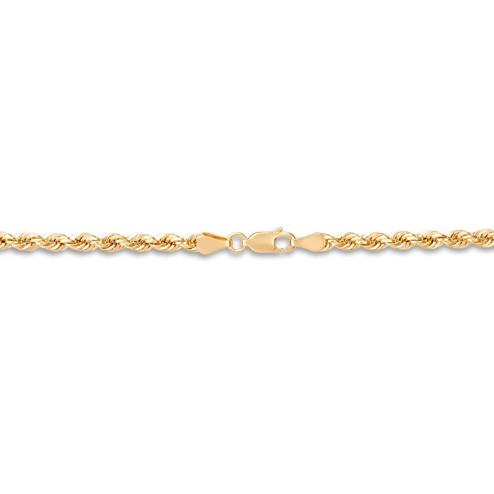 Cross Rope Chain Necklace 10K Yellow Gold 4lpsi22u