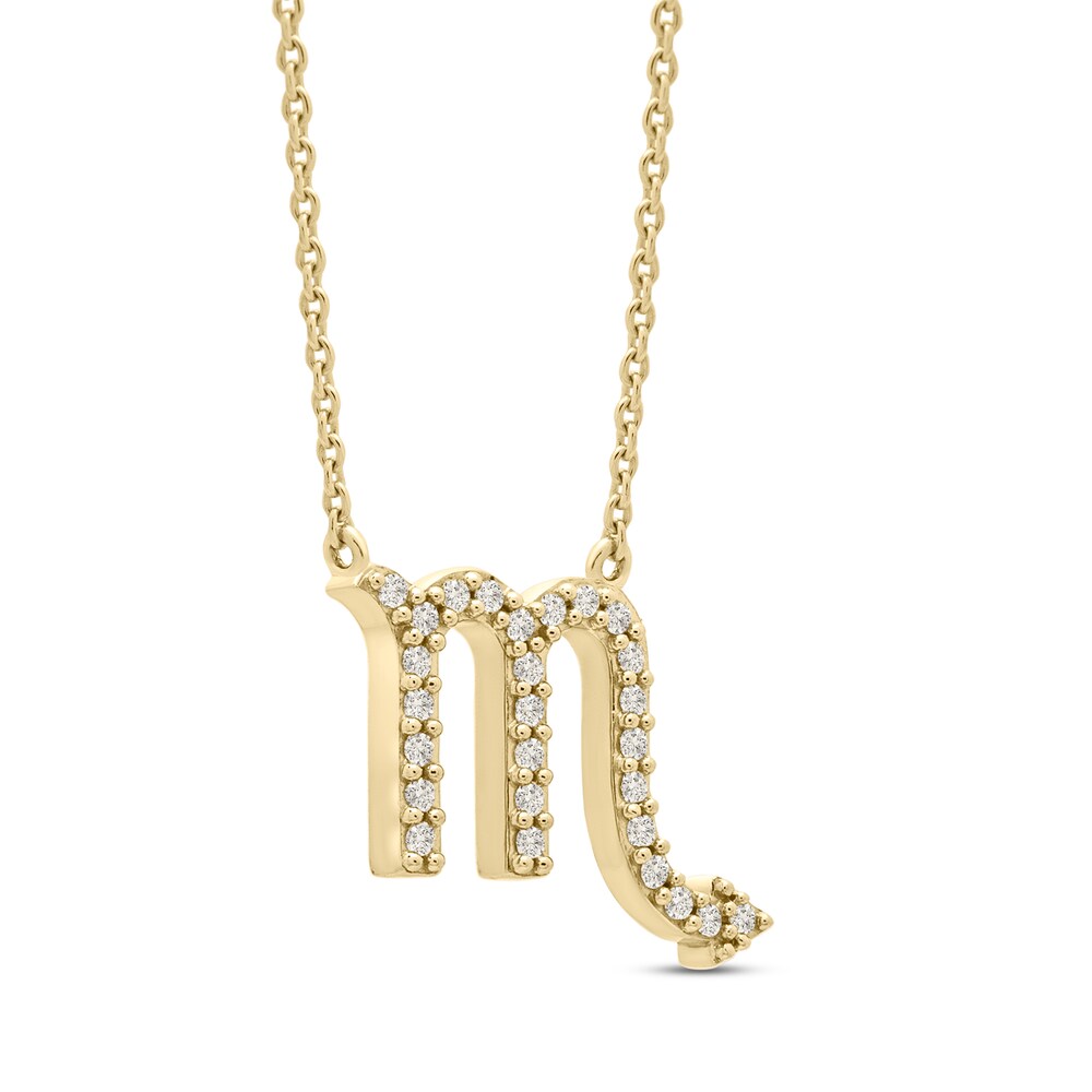 Diamond Scorpio Necklace 1/10 ct tw 10K Yellow Gold 6HTZNNpr