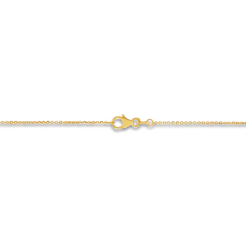 Hollow Long Bar Necklace 10K Yellow Gold 6IZFrK7k