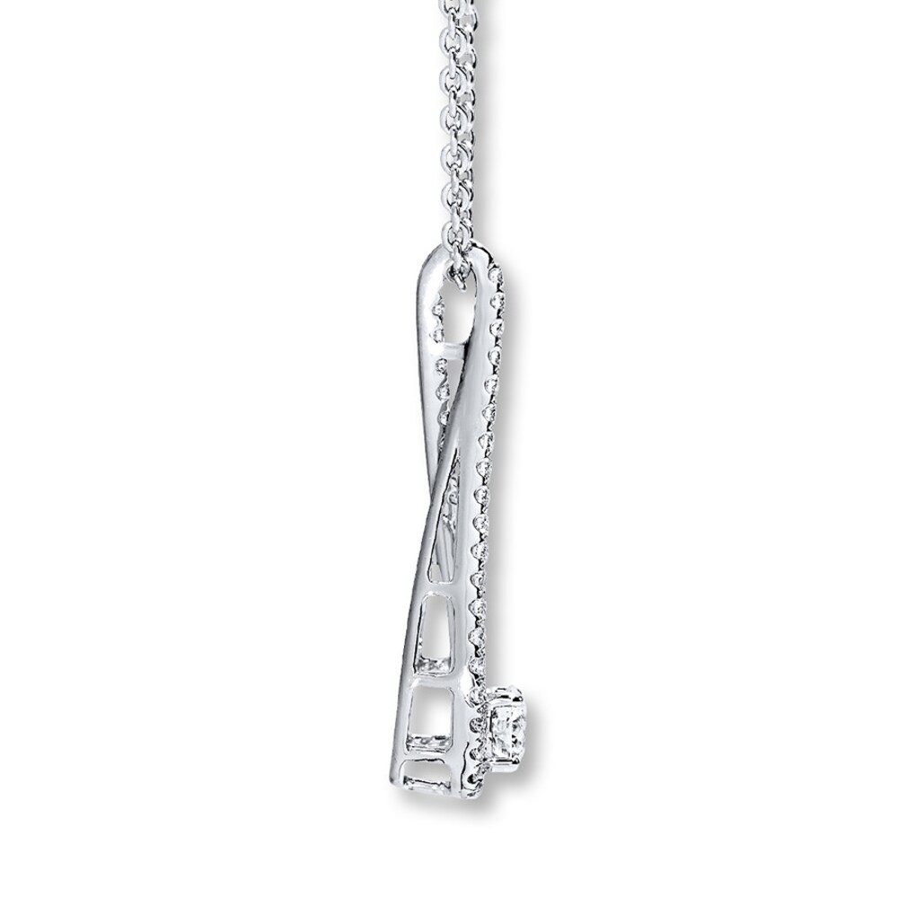 Hearts Desire Necklace 3/4 ct tw Diamonds 18K White Gold 6V7uYusr