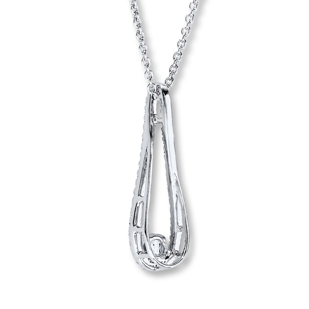 Hearts Desire Necklace 3/4 ct tw Diamonds 18K White Gold 6V7uYusr