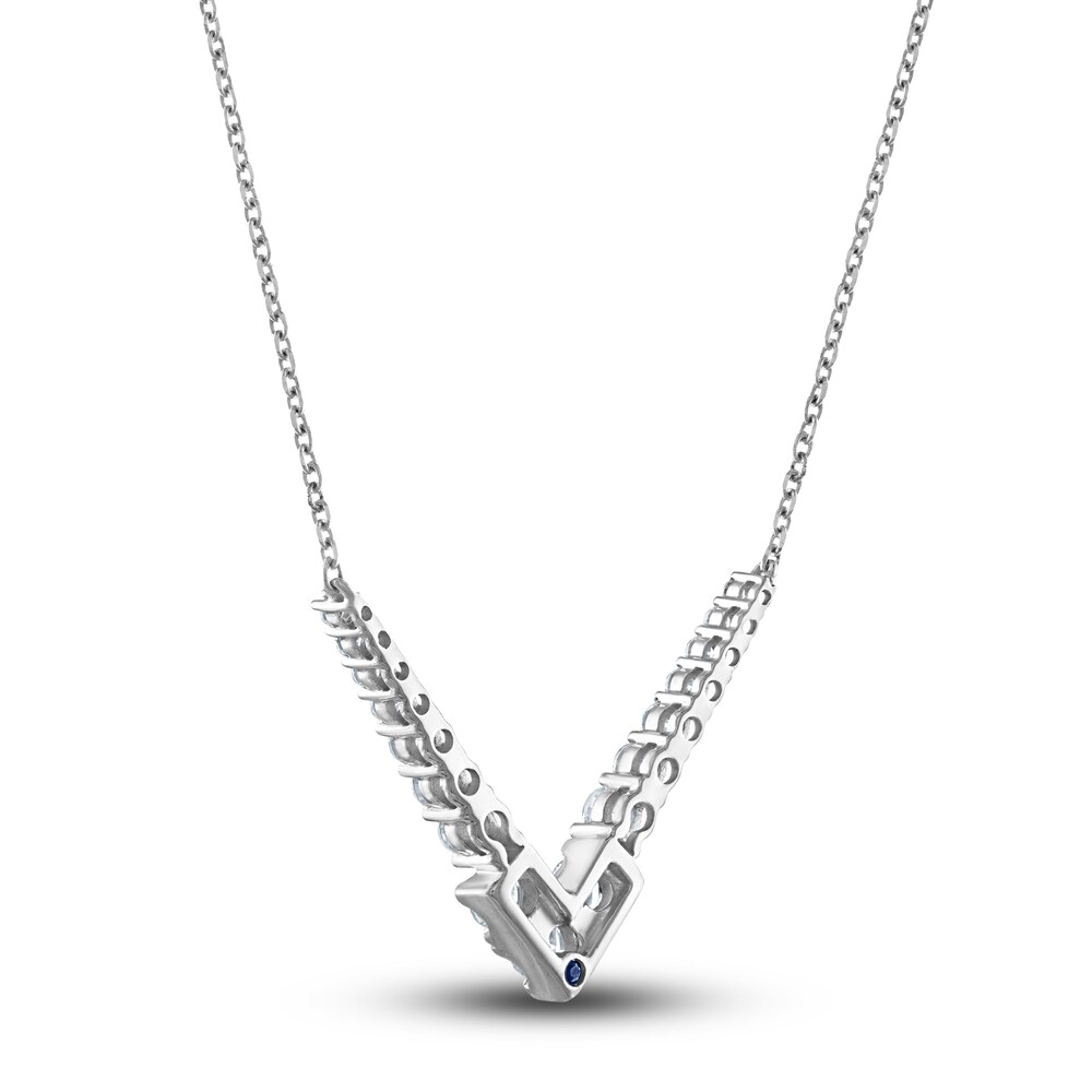 Vera Wang WISH Diamond Necklace 3/4 ct tw Round 10K White Gold 6XYhcpKK