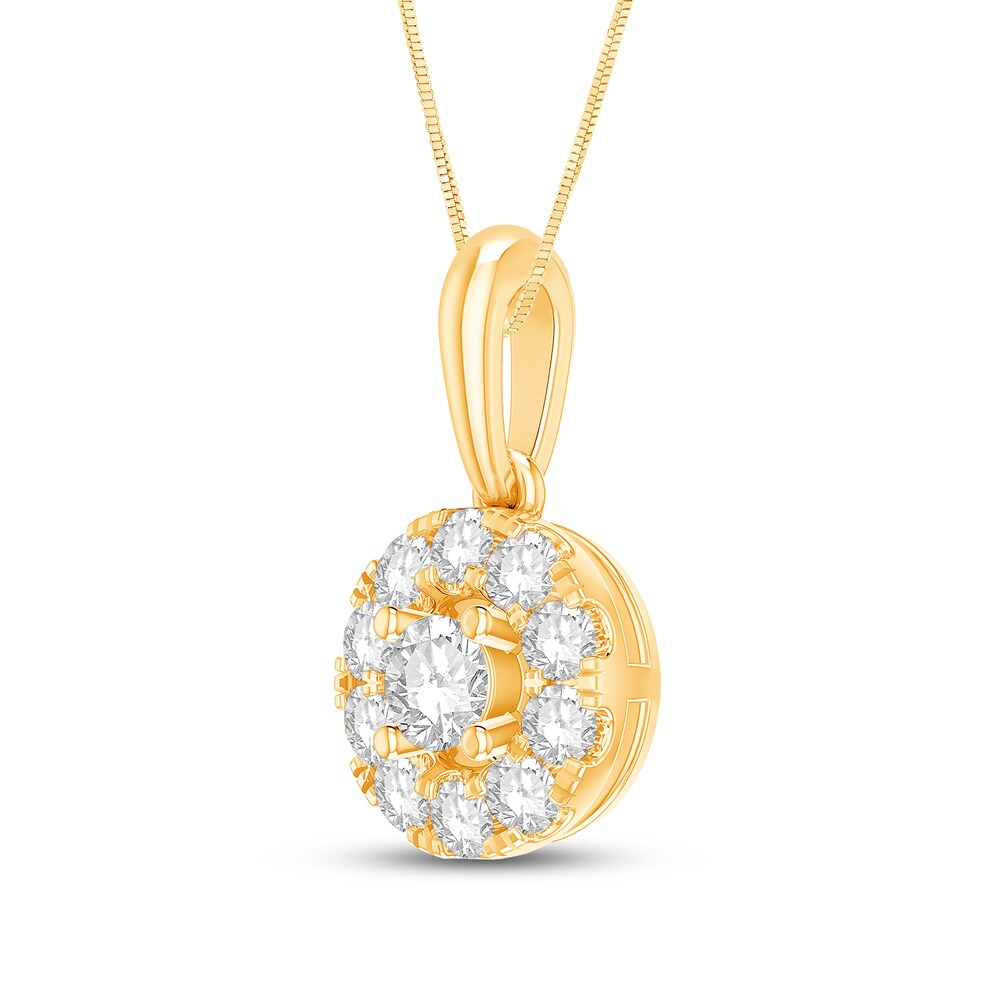 Hearts Desire Diamond Necklace 3/8 ct tw Round 18K Yellow Gold 7PEzYsPy