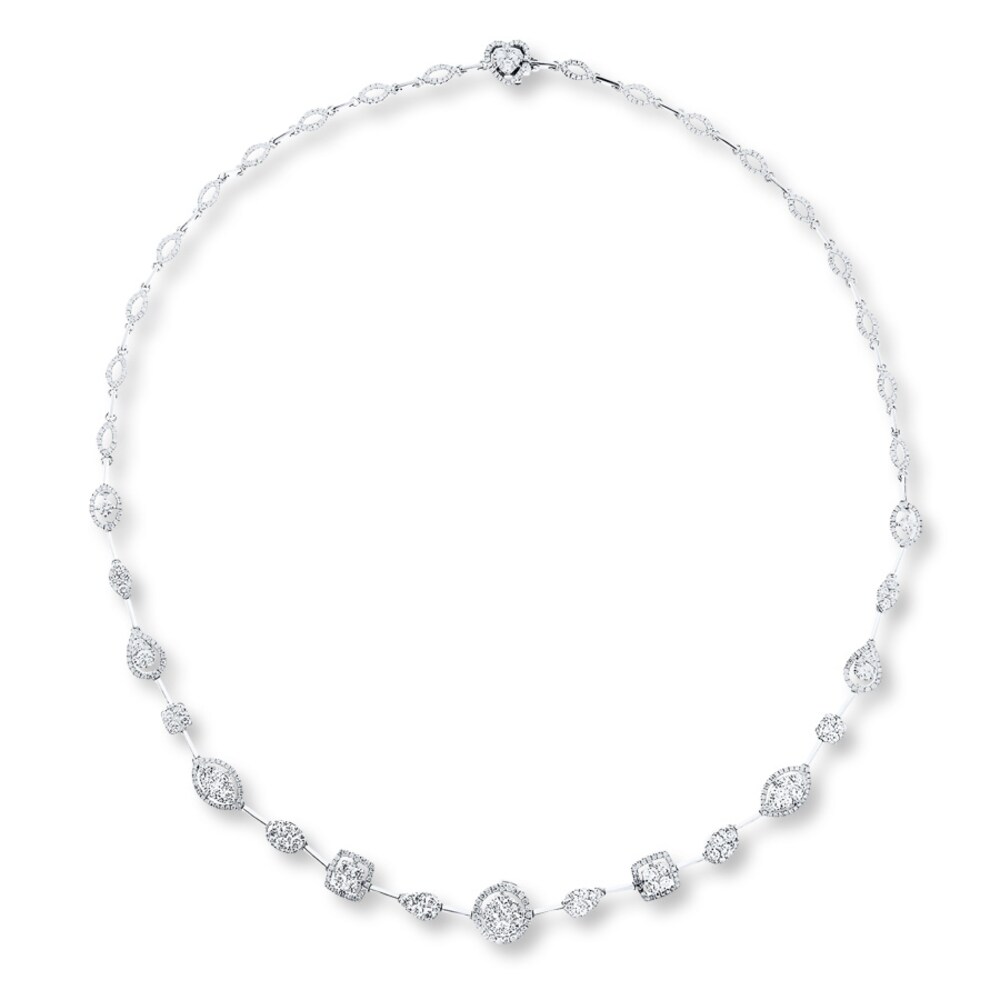 Diamond Necklace 3-3/4 ct tw Round-cut 14K White Gold 7gGPZCqQ