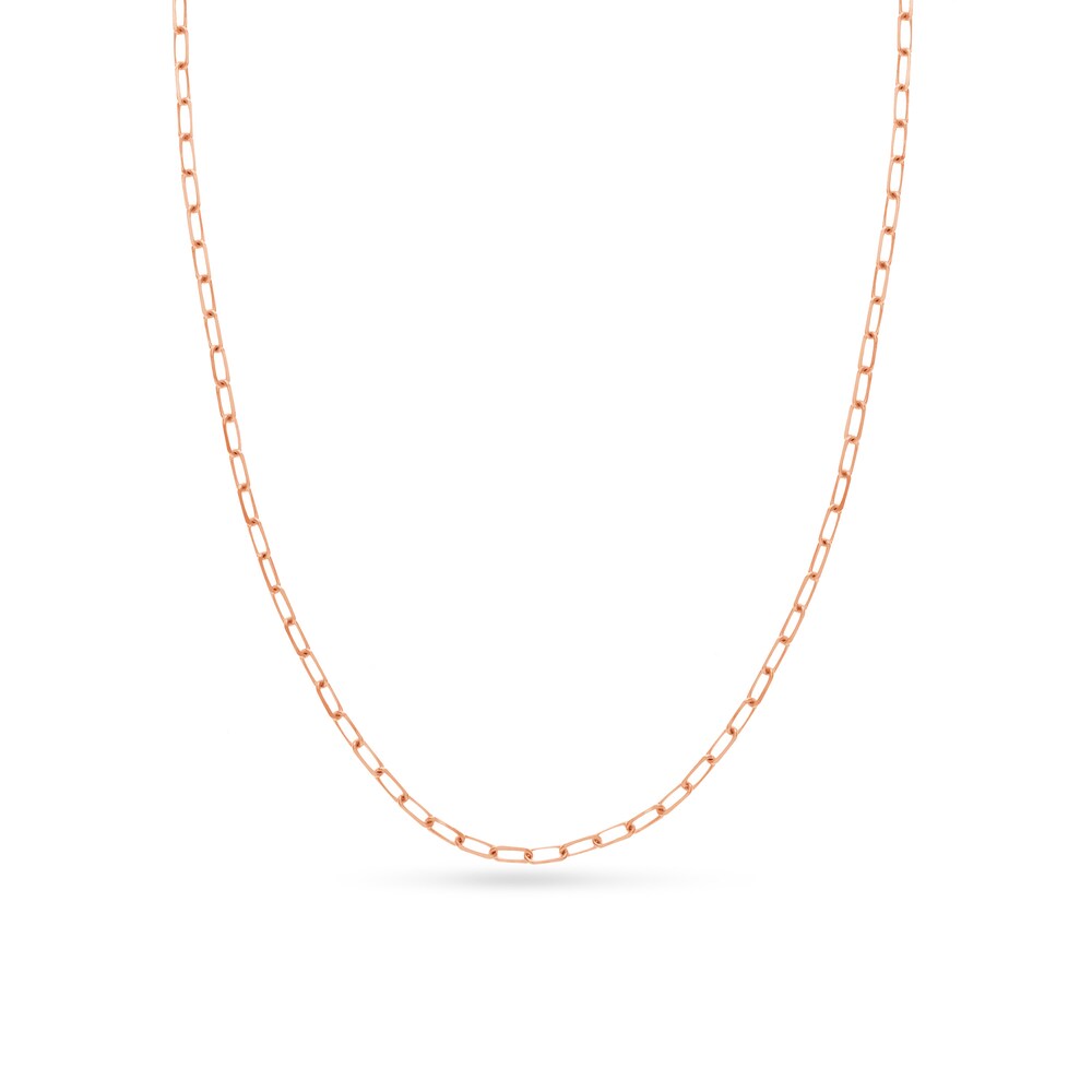 Paper Clip Chain Necklace 14K Rose Gold 16\" 9ieQh296