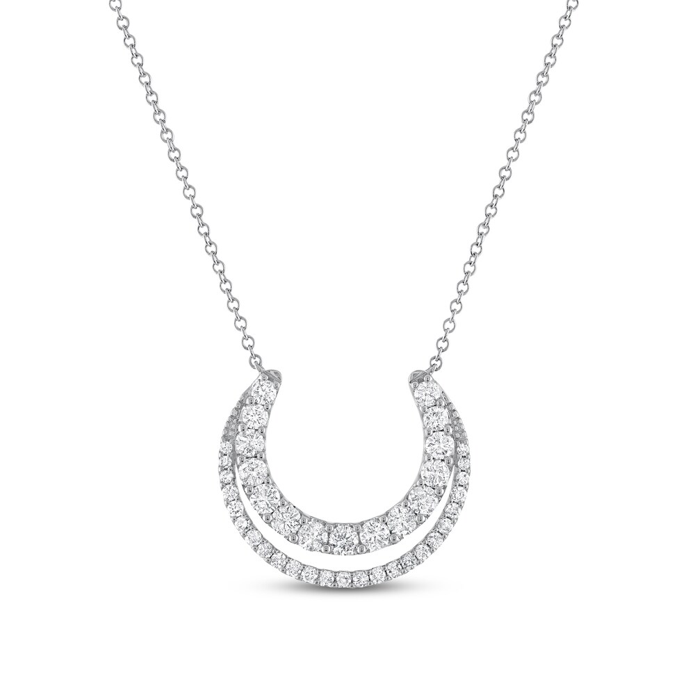 Diamond Necklace 1 ct tw Round 14K White Gold 9v8OYt5E [9v8OYt5E]