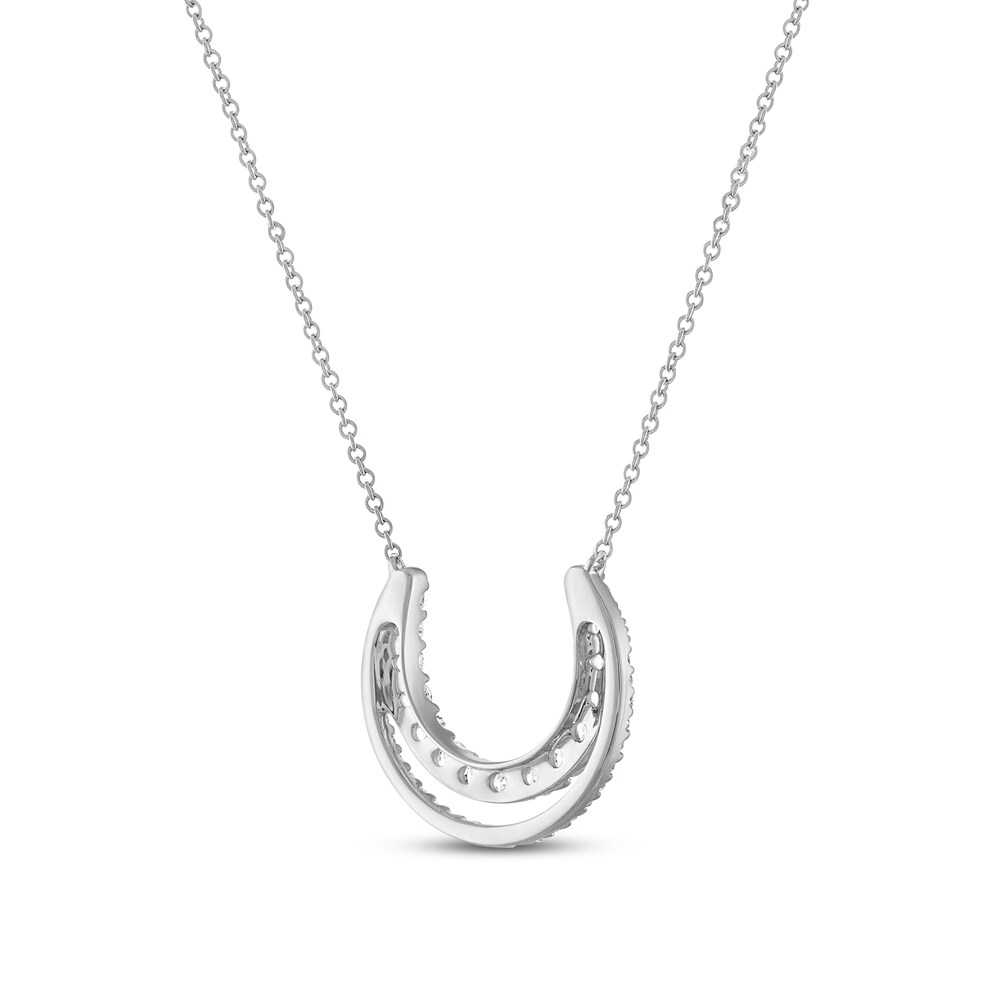 Diamond Necklace 1/2 ct tw Round 10K White Gold A5C8PjK3