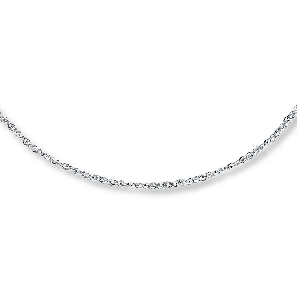 Sparkle Chain Necklace 14K White Gold 20 Length CWE49dKq [CWE49dKq]