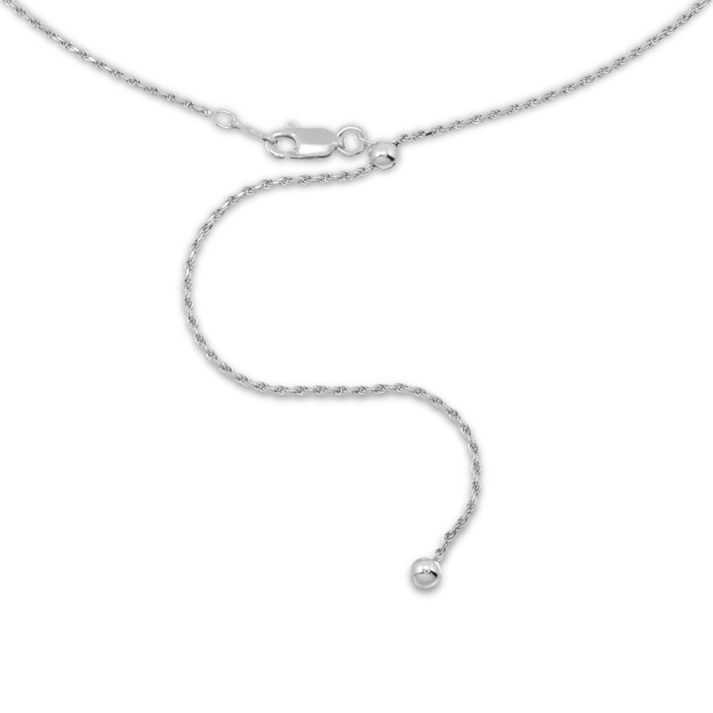 Rope Chain Necklace Sterling Silver 24\" Adjustable CgSvjWin