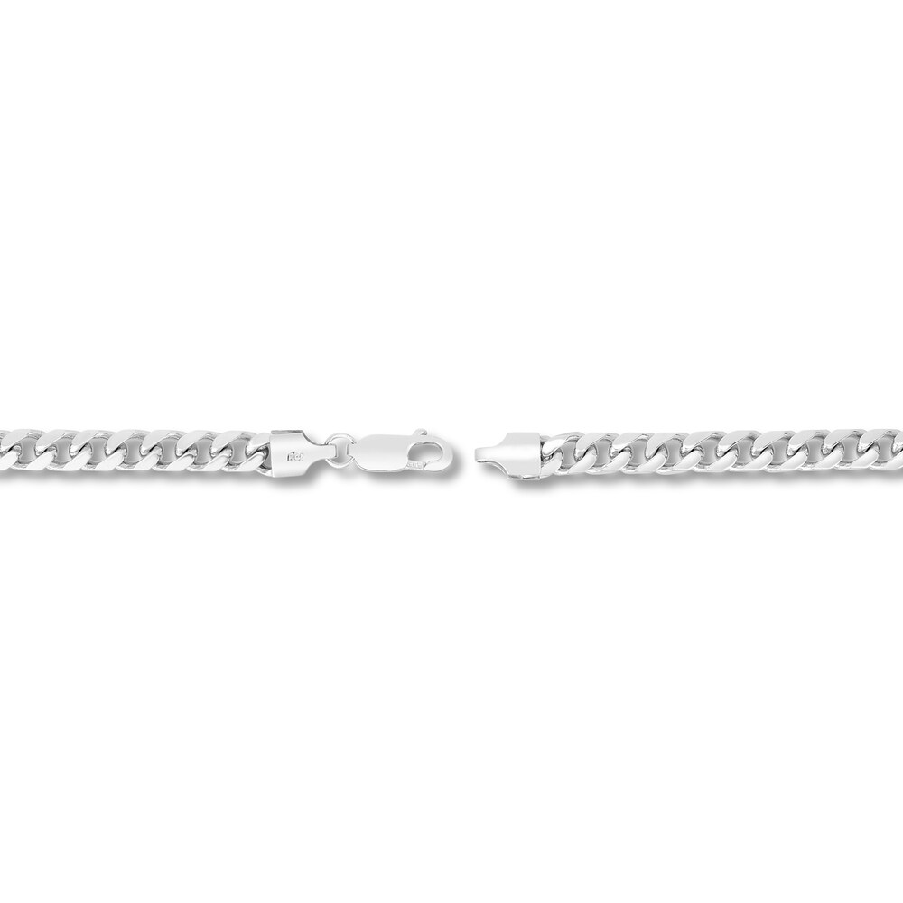 Miami Cuban Link Necklace 14K White Gold 22\" D3UfXTSX