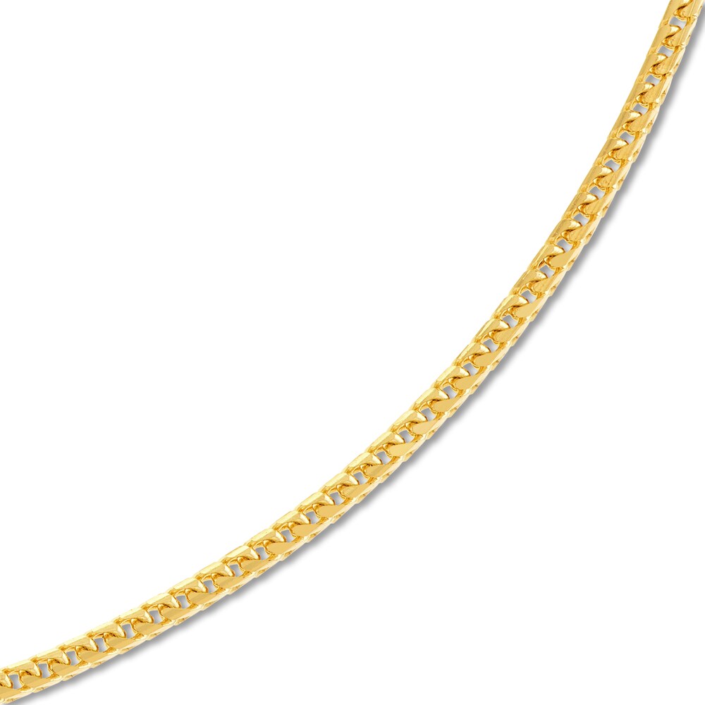 Franco Chain Necklace 14K Yellow Gold 18\" D7yBstG2