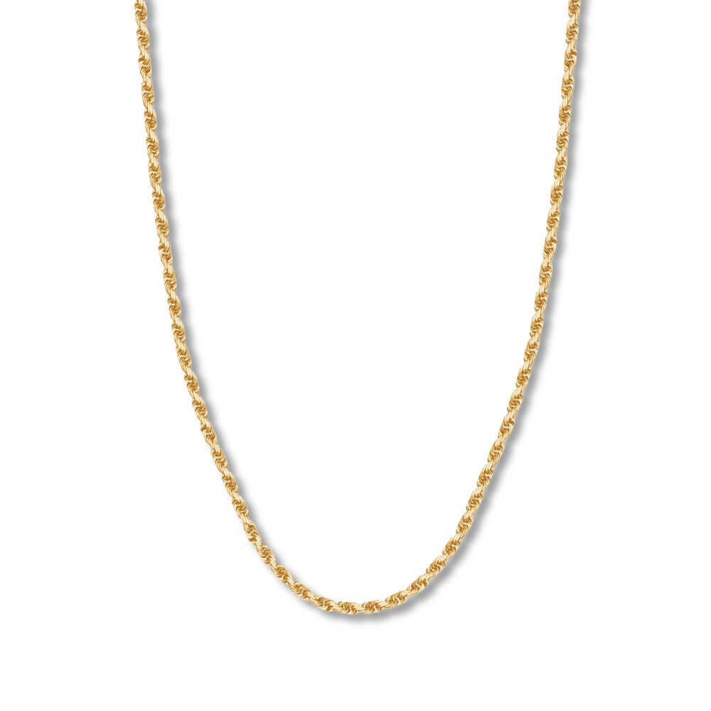 24" Textured Rope Chain 14K Yellow Gold Appx. 3.8mm DmQ5MNUN