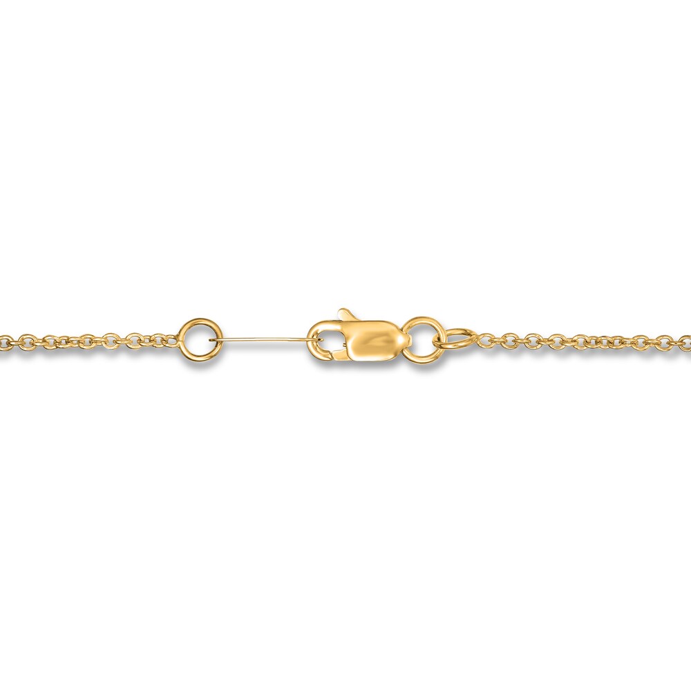 Lab-Created Diamond Necklace 1 ct tw Round 14K Yellow Gold EhMIhBj8