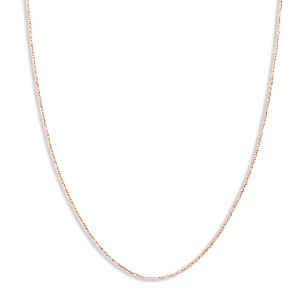 Diamond-Cut Cable Chain Necklace 14K Rose Gold 20\" FGV4jIxQ