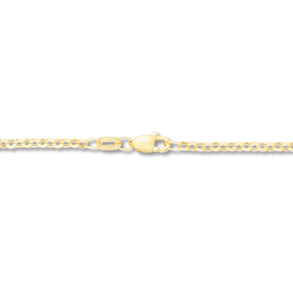 Rolo Chain Necklace 14K Yellow Gold 24\" GimSxszy