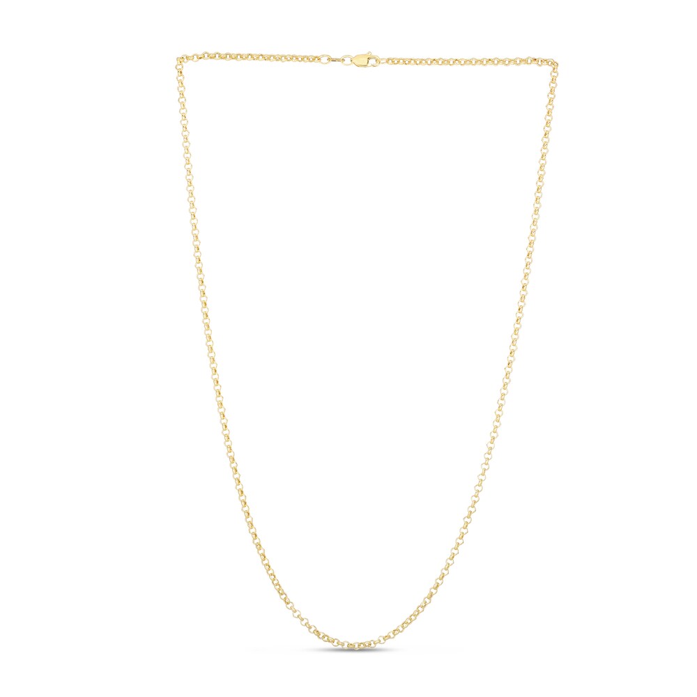 Rolo Chain Necklace 14K Yellow Gold 24\" GimSxszy