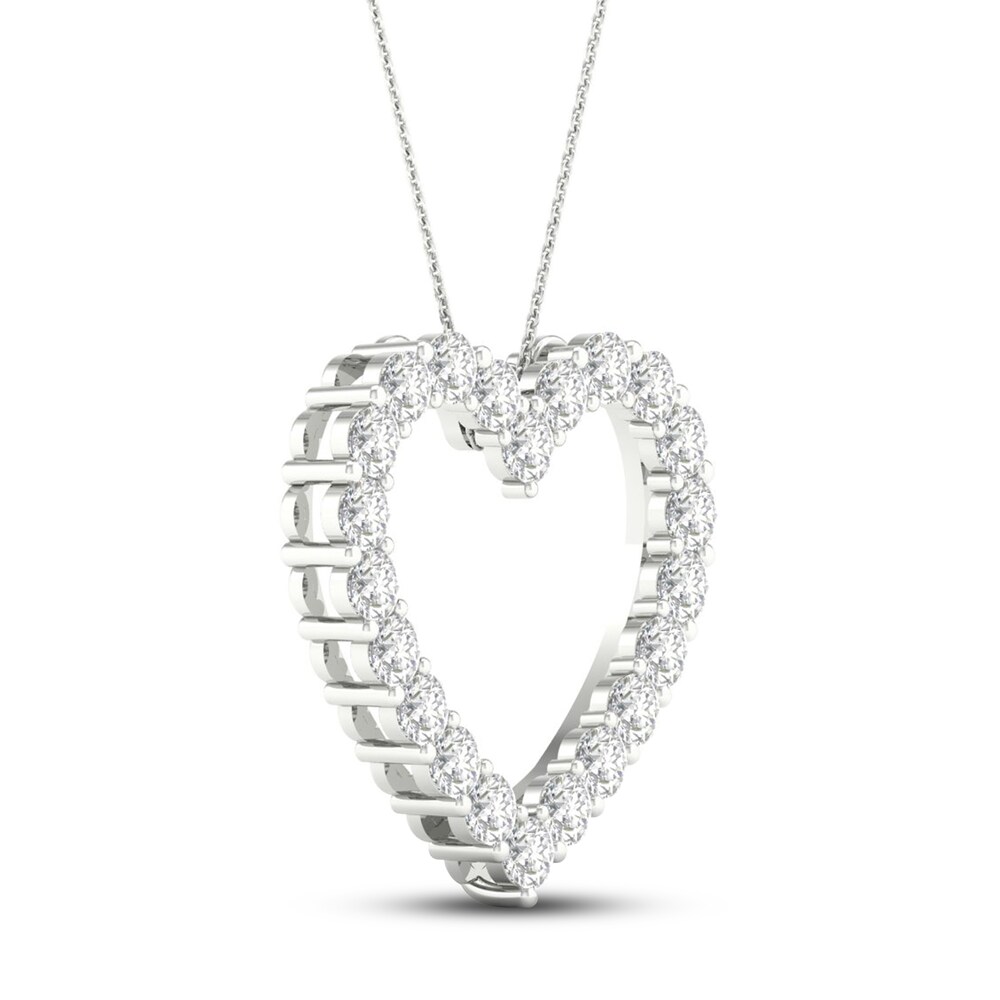 Lab-Created Diamond Necklace 2 ct tw Round 14K White Gold H59eOOXm