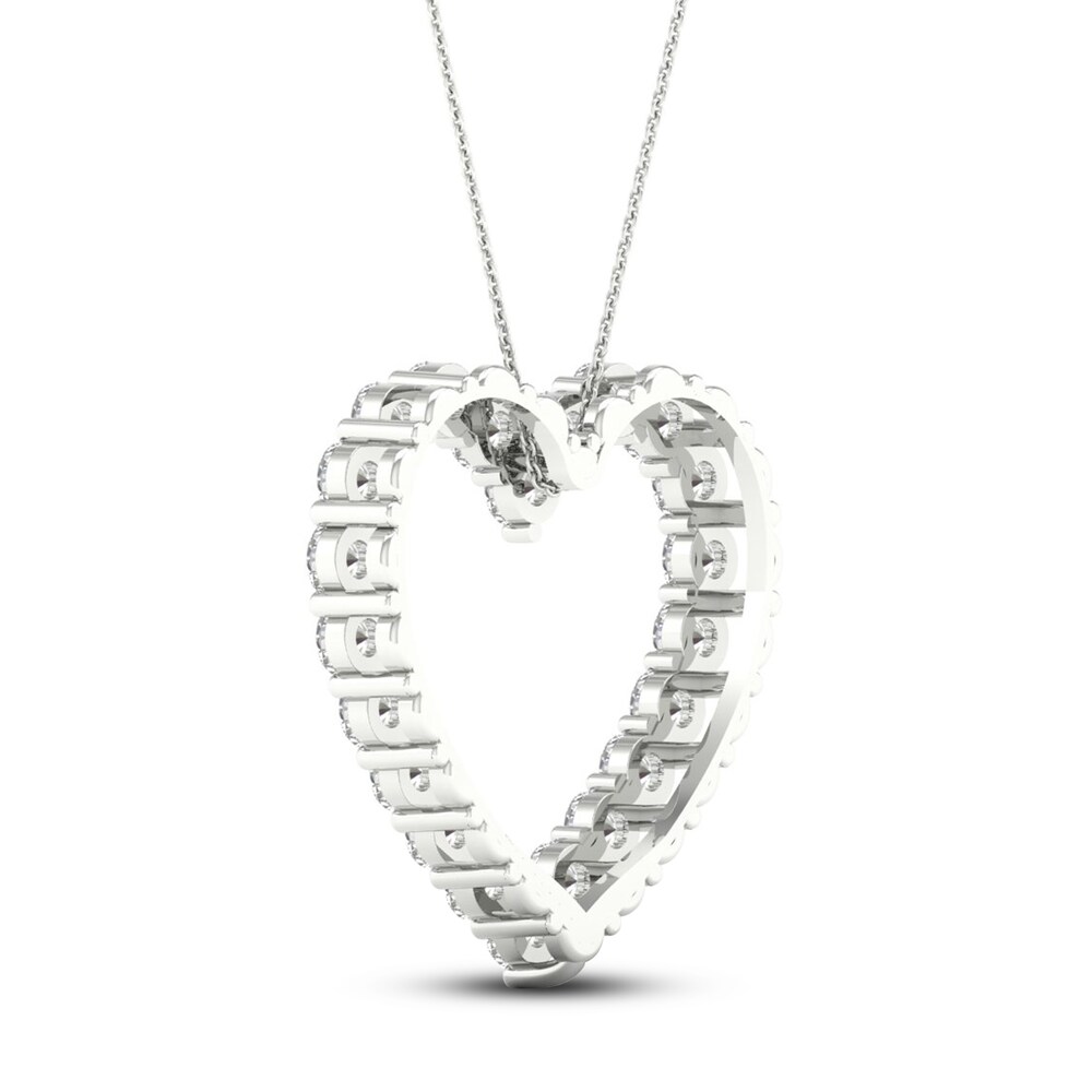 Lab-Created Diamond Necklace 2 ct tw Round 14K White Gold H59eOOXm