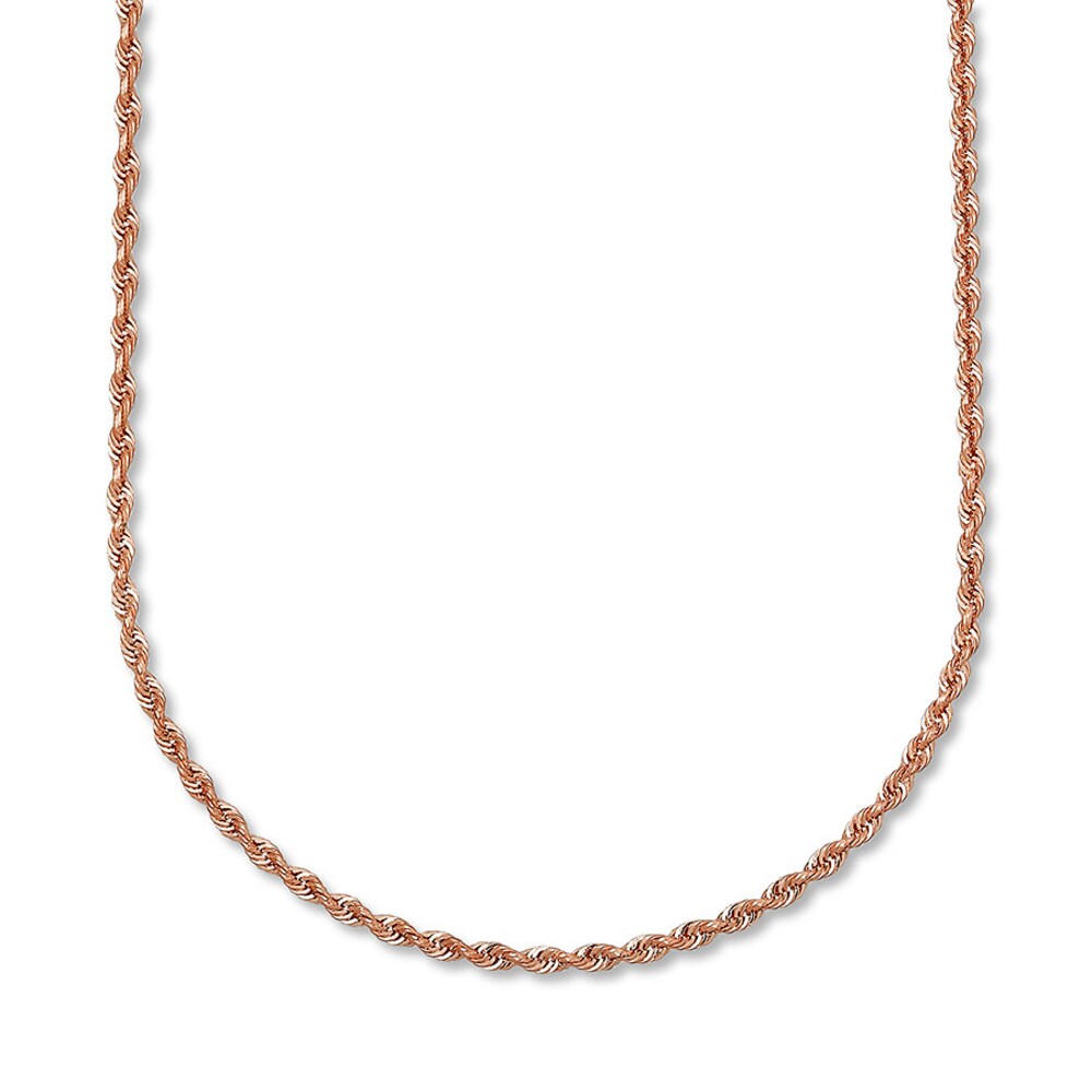 Rope Necklace 14K Rose Gold 18 Length HJ0NcEZw