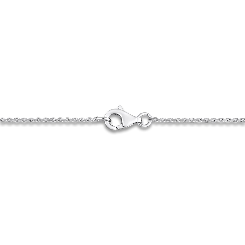 Diamond Bar Necklace 2 ct tw Round 14K White Gold 18\" I02Kzuj2